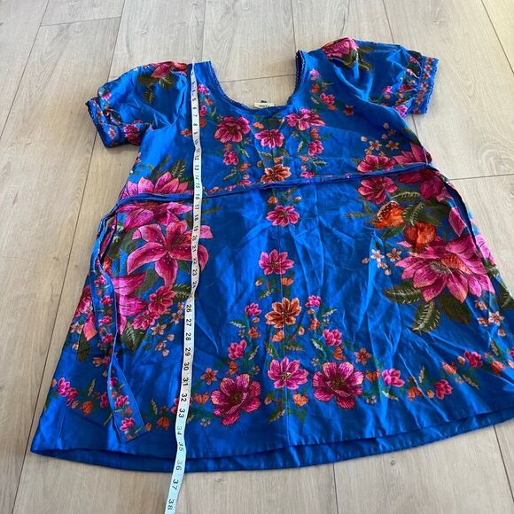 FARM Rio Women's Blue Summer Fruit Scarf Dress size L - Picture 5 of 11